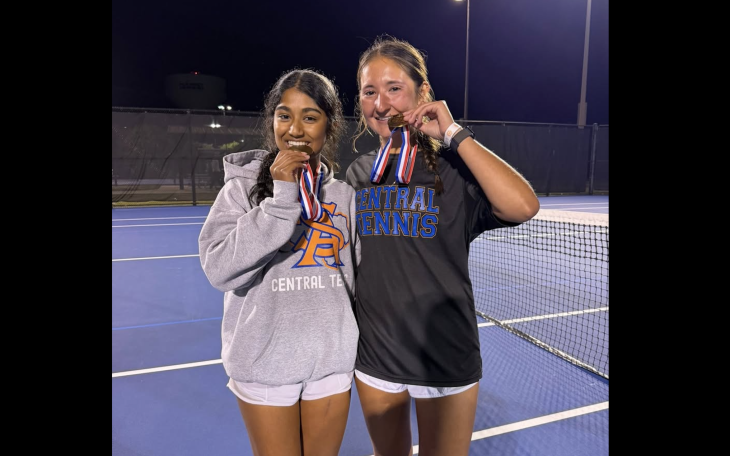 The girls doubles team of Adithi Podaralla and Hannah Hartin earned San Angelo Central its first state tennis qualifier in 11 years.