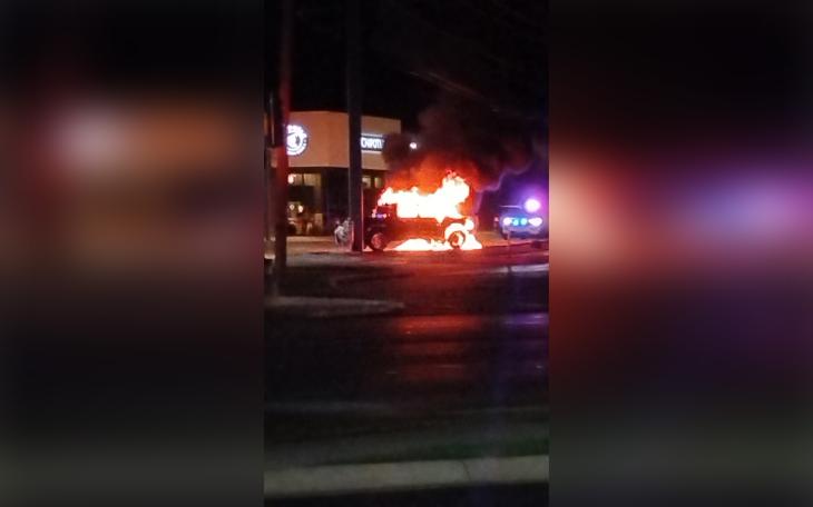 Vehicle fire in San Angelo on May 14, 2026.