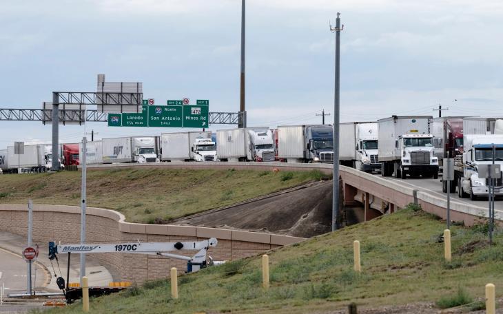 The World Trade International Bridge is seen between Texas and Mexico on April 9, 2026.