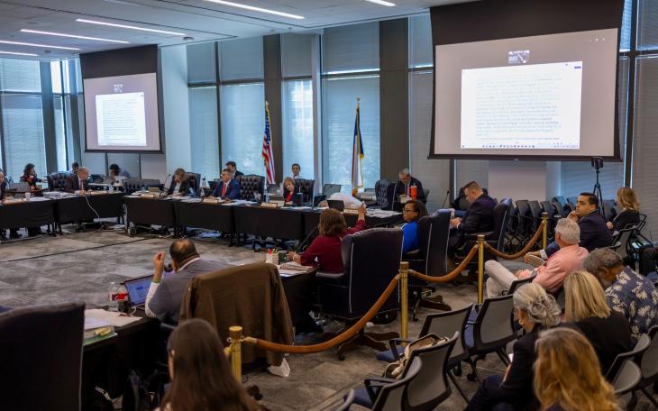 Board members debate and vote on amendments during the State Board of Education meeting in Austin on Friday, June 26, 2026.