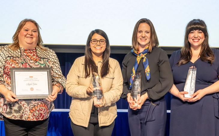 (L-R) Angela Eaton, Ceci Hernandez, Dr. Aubrey Madler, Sonia Ramirez-Munoz (not pictured: Marla Daugherty)