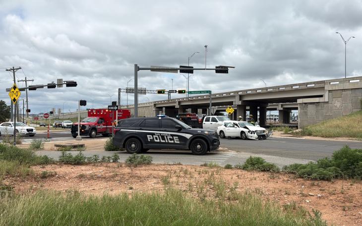 A two-vehicle crash Monday afternoon on Arden Road sent one person to the hospital.