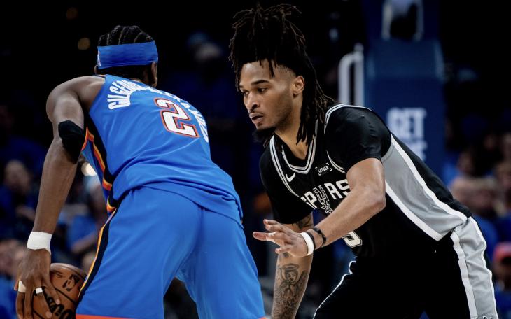 San Antonio Spurs in action against the Oklahoma City Thunder 2026
