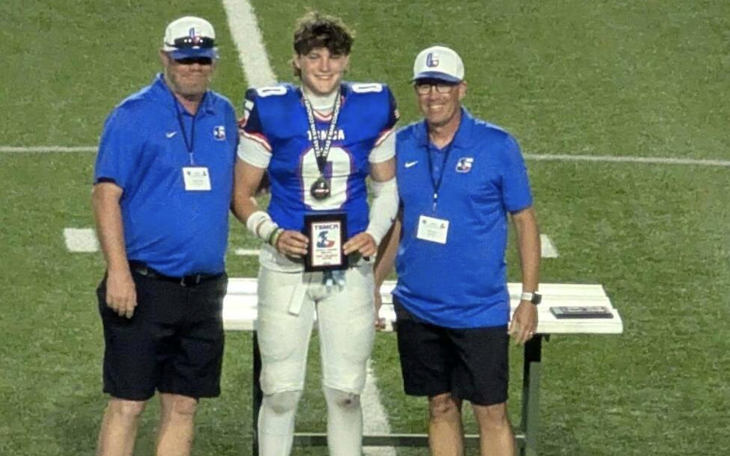 Water Valley’s Landon Lacy was named the Offensive MVP of the Texas Six-Man Coaches Association Division I All-Star Game on Friday, June 19, 2026.