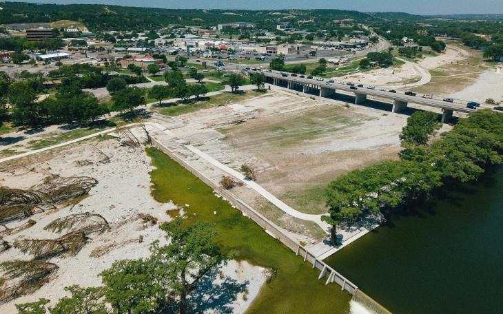 Flood damage in Louise Hays Park on July 27, 2026 in Kerrville.