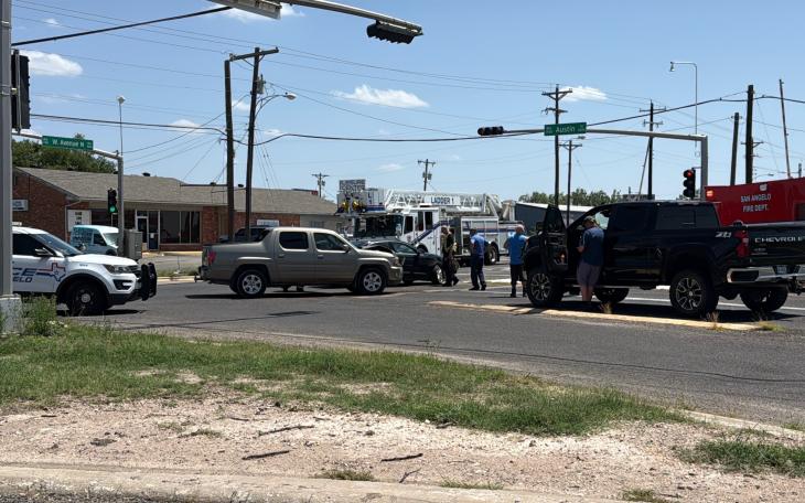 A two-vehicle crash locked down traffic on Avenue N on Wednesday afternoon.