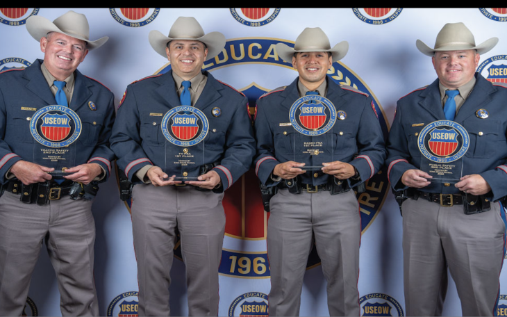 San Angelo's Justin Baker (left) was one of was recently one of five Texas officers recognized for their public safety efforts.