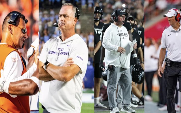 Four Texas college football coaches named to the Dodd Trophy preseason watch list.