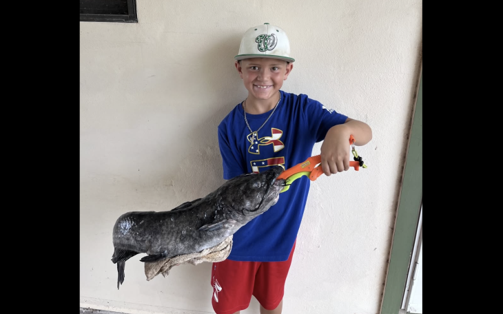 Dayton Conaway caught a channel catfish at Metcalf Lake in San Angelo that weighed 8.65 pounds and was 29 inches in length.