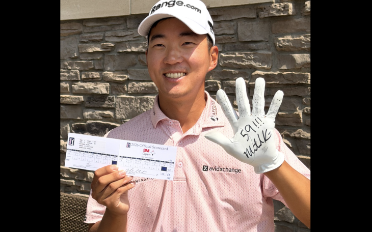 Michael Kim shot a 59 on Friday at the 3M Open, marking just the 15th time a player has carded the hallowed score.