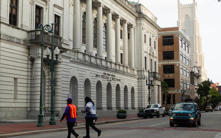 The Fifth Circuit Court of Appeals building in New Orleans on July 1, 2025.