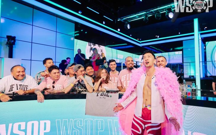 Houston’s Han Feng was knocked out of the World Series of Poker Main Event Final Table on Tuesday night in fifth place.