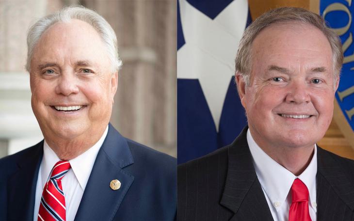 State Rep Drew Darby (L); Railroad Commissioner Wayne Christian (R)