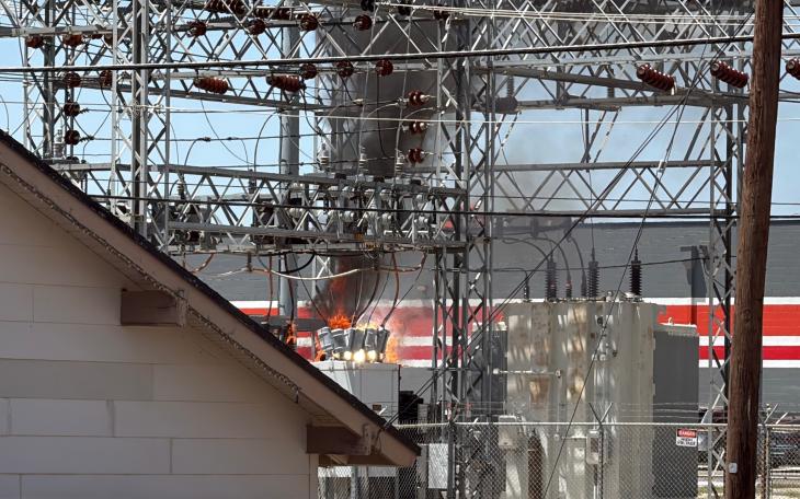 An electrical substation caught fire and exploded Thursday afternoon in San Angelo, knocking out power to more than 3,000 homes and businesses.
