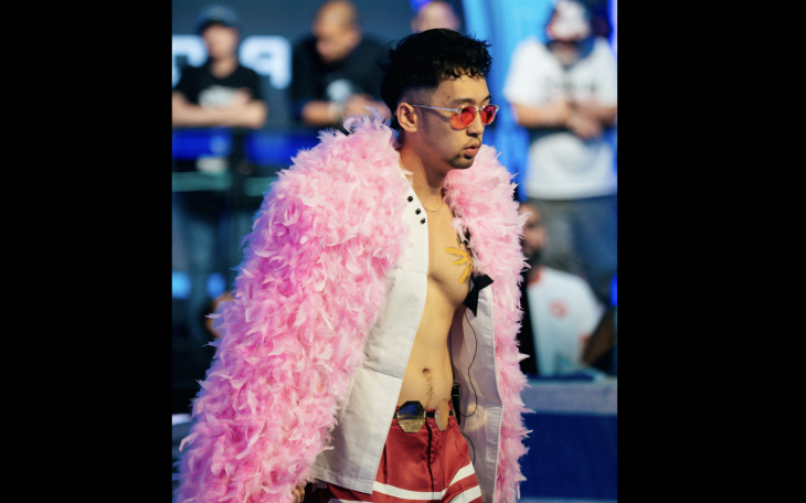Houston’s Han Feng made an improbable jump from ninth place to second place Monday at the World Series of Poker Main Event Final Table.