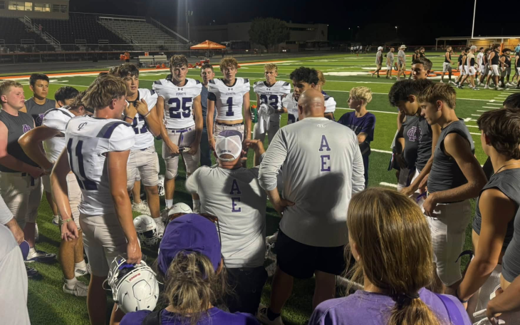 The Irion County Hornets on the field in Robert Lee