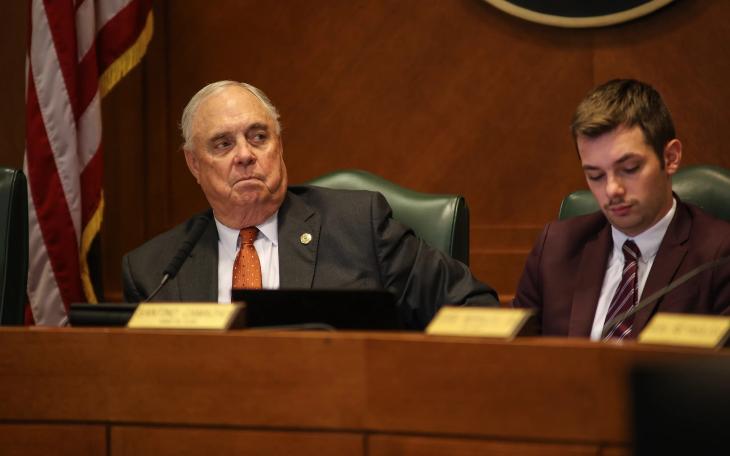 Committee Chair and state Rep. Drew Darby R-San Angelo, at a House Energy Resources Committee meeting at the Capitol in Austin on Sept. 14, 2026.