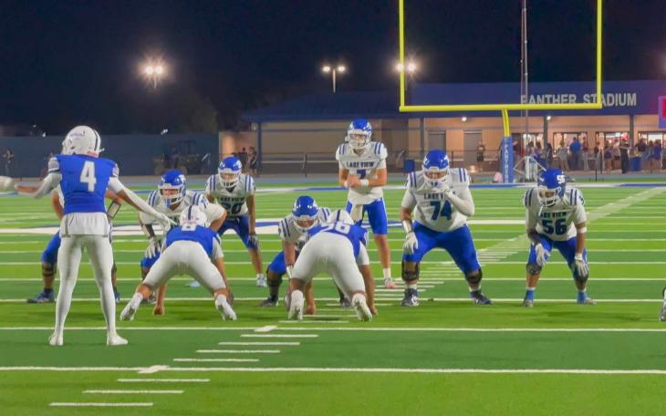 Lake View quarterback Chris Alvizo prepares to take the snap against Fort Stockton on Friday. Aug. 28, 2026.