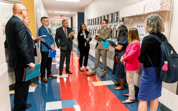 Texas Education Agency Commissioner Mike Morath visited San Angelo’s Bradford Elementary on Wednesday to get a firsthand look at a campus that is trying to improve after four straight F ratings.
