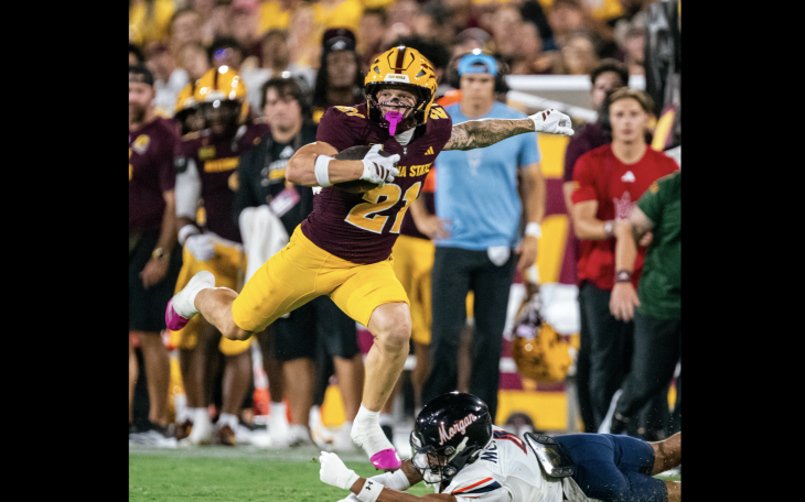 Grayson Rigdon, regarded as perhaps the best six-man football player ever, scored his first touchdowns at the college level Saturday for Arizona State.