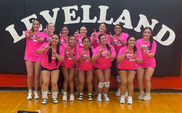 The Lake View Maidens volleyball team celebrates after earning a trip to the playoffs Tuesday, Oct. 20, 2026.