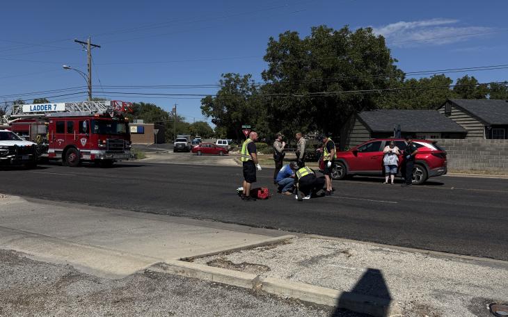 Avenue N was shut down Thursday, Oct. 1, 2026, while first responders treated a man who fell out of a vehicle.