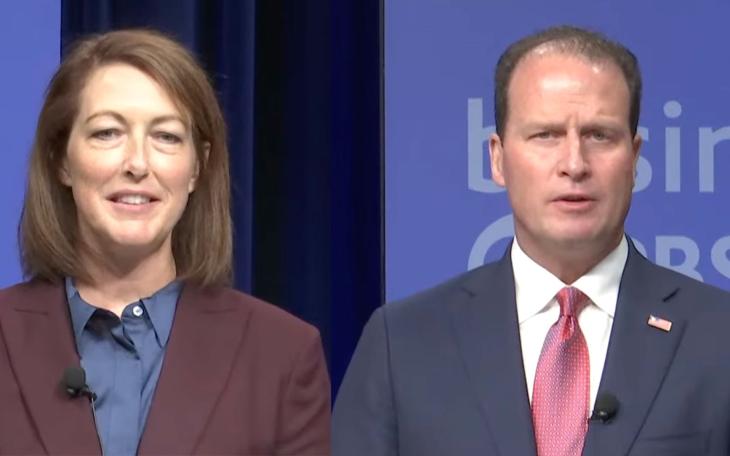 Democrat Claire Reynolds and Republican Rep. August Pfluger squared off in a debate on Oct 5, 2026.
