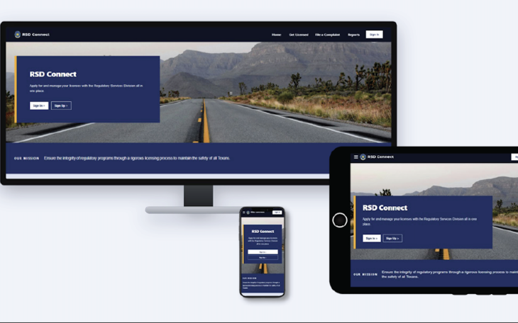 Texas Department of Public Safety's new licensing platform, RSD Connect