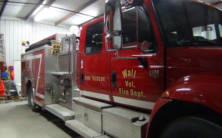 One of Wall Fire Department's engines (LIVE! photo by Cheyenne Benson)