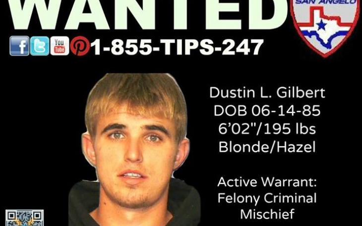 Gilbert 6-14-85 Felony Criminal Mischief (Image courtesy of SAPD)