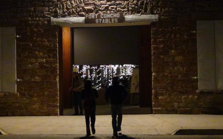 A couple walks up to the Fort Concho Stables for the Cowboy Cotillion (LIVE! photo by Cheyenne Benson)