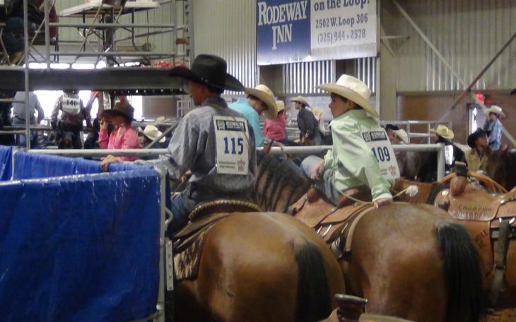 Young Cowboys wait patiently for their turn to rope (LIVE! photo by Cheyenne Benson)