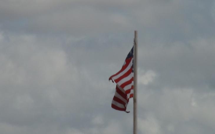 The flag at Fort Concho (LIVE! photo by Cheyenne Benson)