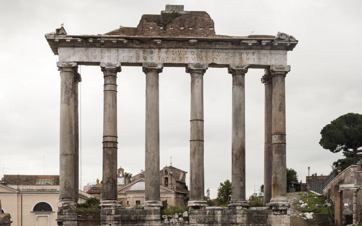 The Temple of Saturn (photo courtesy of wikipedia)