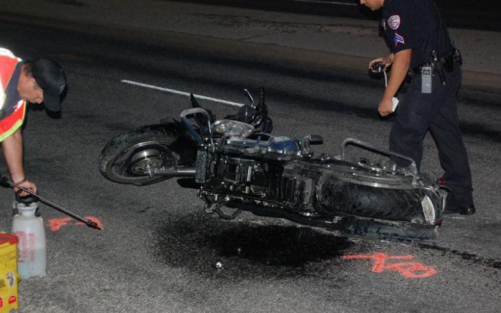 A 43-year-old San Angelo man was hospitalized after losing control of his motorcycle on Jackson St. Sunday (Dec. 1, 2013) evening. (LIVE! Photo John Basquez)