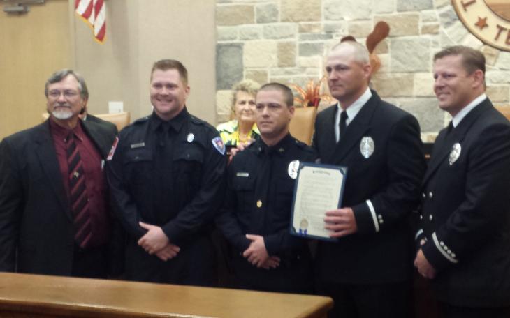 The Russell Family is recognized by COSA for over 100 years of service (LIVE! photo/Amanda Henson)