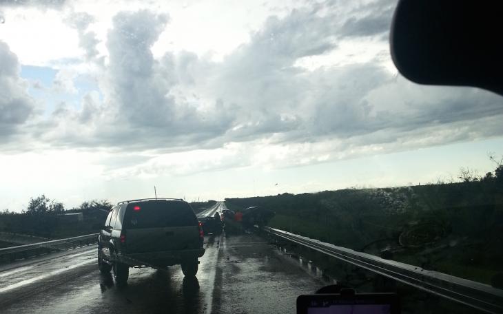 The crash on US 87. (Contributed Photo/Bevan Dawson)