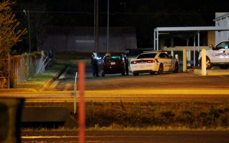 The suspect is arrested after a two-hour standoff in north San Angelo Wednesday night. (LIVE! Photo/John Basquez)