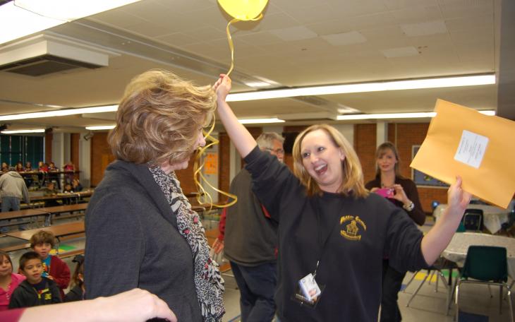 Sheri Pruitt won the campus grant for Alta Loma Elementary with her &quot;Integrating Science Through Literacy Stations&quot; project. (LIVE! Photo by Chelsea Schmid)