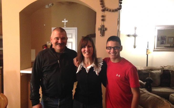 Steve, Brenda and Mateo Franks became an official family with Mateo's adoption in July 2013. (LIVE! Photo/Chelsea Reinhard)