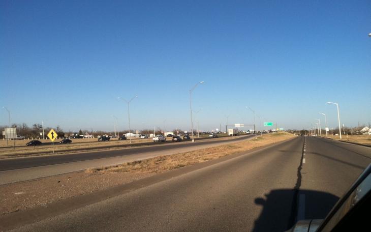 Two accidents clogged up Houston-Harte Friday afternoon 2/28/2014. (LIVE! Photo/John Basquez)