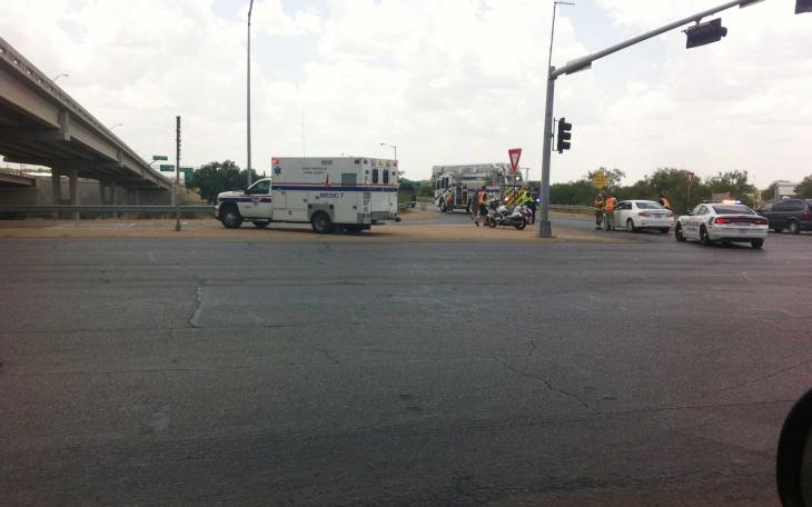 Crash at Houston-Harte and N. Bryant on July 29, 2014. (LIVE! Photo/Matt McDaniel)