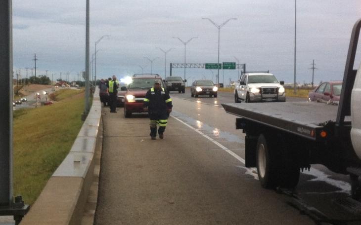 A crash on the Houston-Harte on Nov. 5, 2014. (LIVE! Photo/Matt McDaniel)