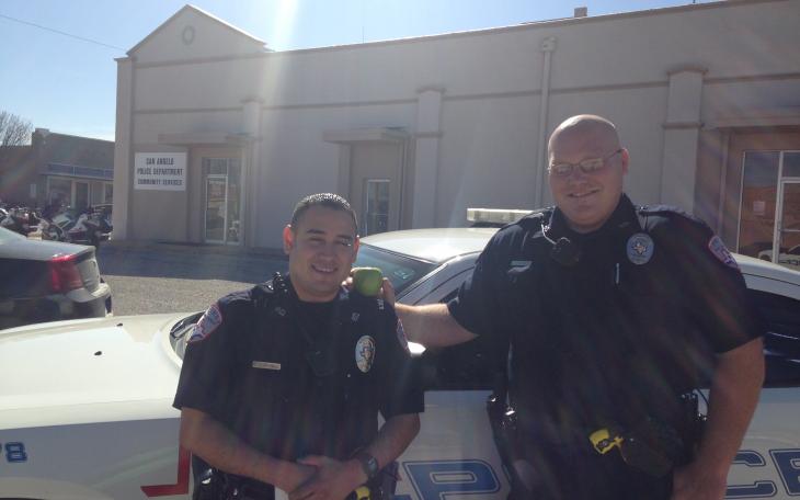 Officers Cortinas and Polnick have been working together since 2012. (LIVE! Photo by Chelsea Schmid)