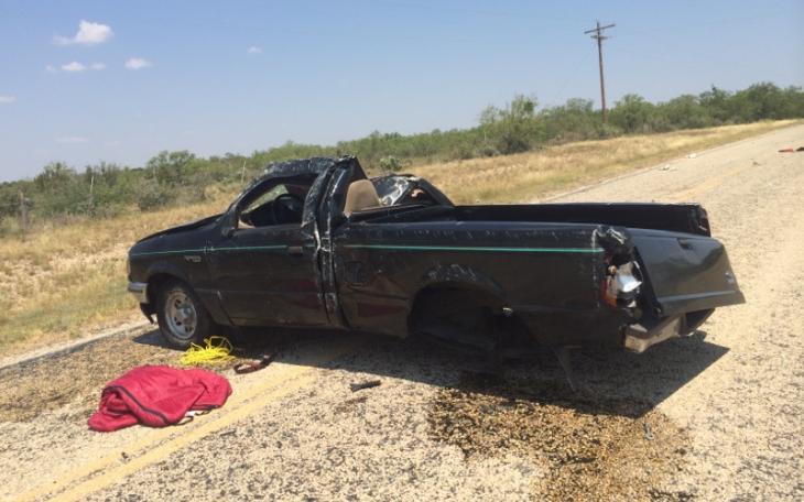 Sarah Whiddon's Ford Ranger was totaled after the crash. (Contributed Photo/Laurie Whiddon)