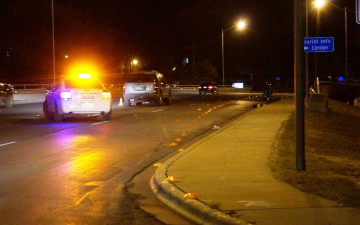 Motorcycle crash on S. Abe St. on Thursday, Oct. 16, 2014. (LIVE! Photo/John Basquez)