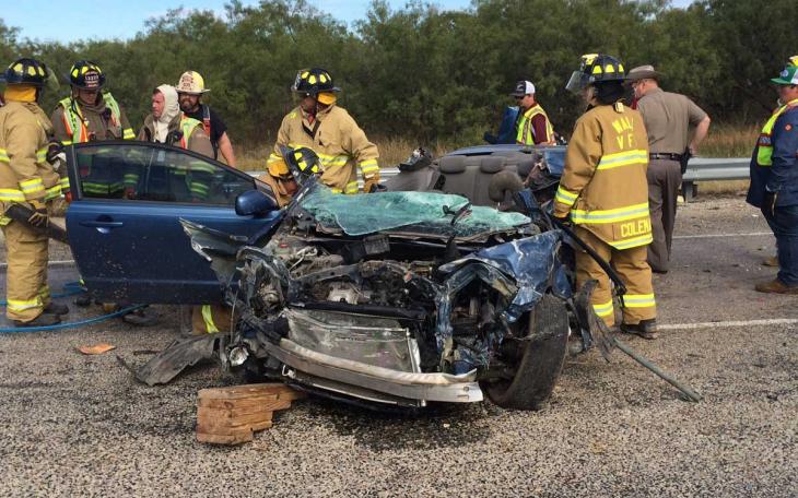 Major crash on U.S. 87 at Roberts Road near Wall on Nov. 7, 2014. (LIVE! Photo/John Basquez)
