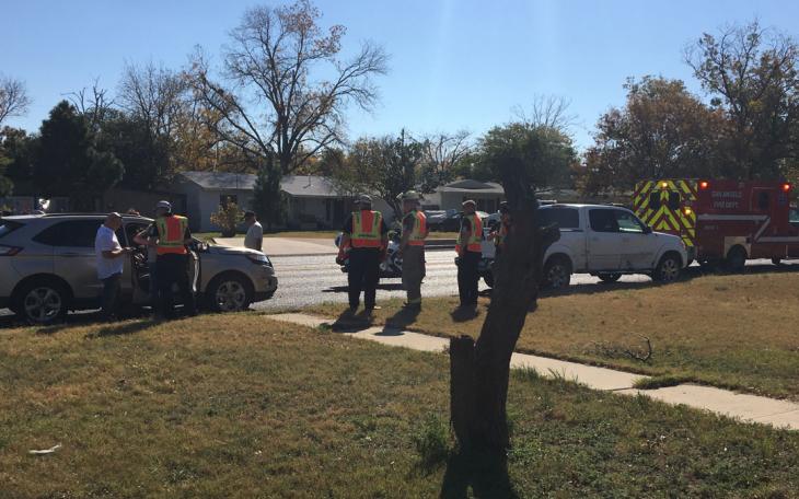The driver of the Ford Edge was cited for disregarding a stop sign. (LIVE! Photo/Sam Fowler)