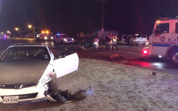 North Bell Street near the intersection of East Harris Avenue crash on Aug. 23, 2014. (LIVE! Photo/John Basquez)