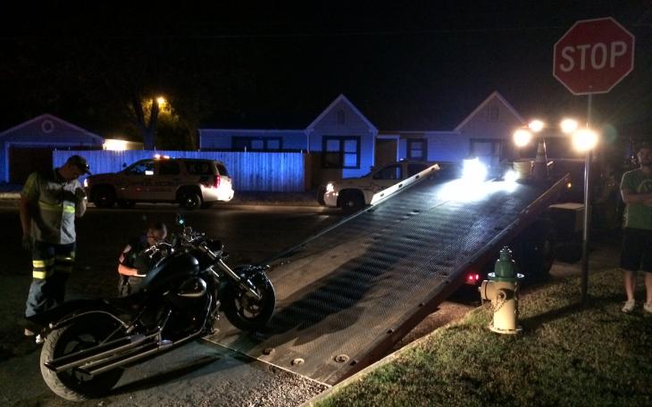 A motorcyclist fled on foot to avoid a traffic stop on Oct. 29, 2014. (LIVE! Photo/John Basquez)